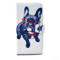 Galaxy S6 Flip Case Dog with Glasses