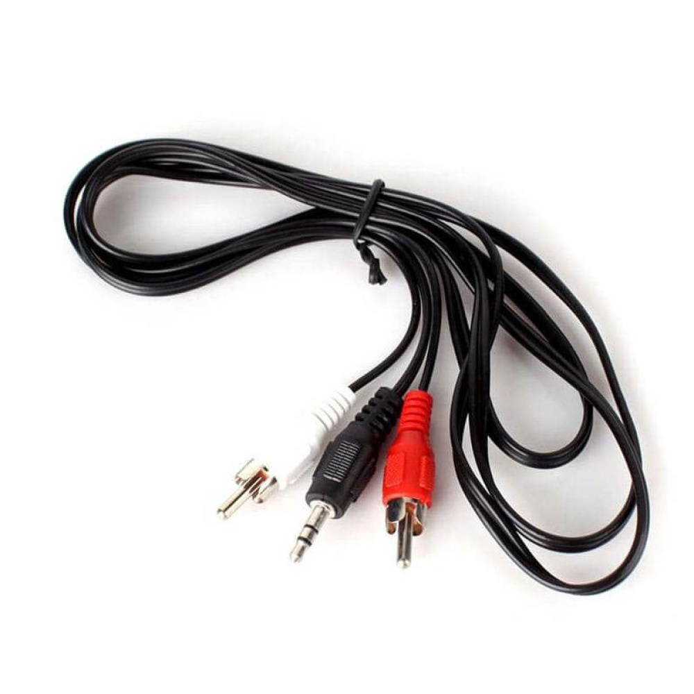 3.5mm Aux Auxiliary Cable Cord To 2 RCA MP3 1.5FT