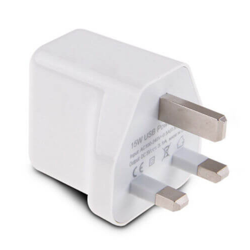 15W 5V 3A pin Adapter UK Cyprus Plug FAST AMP Wall Dual USB Charger