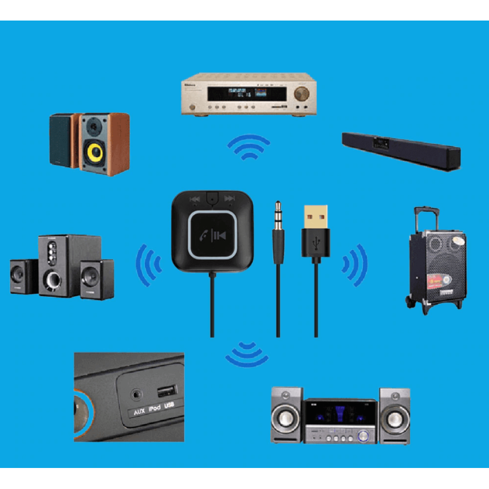 AUX Bluetooth Music Receiver Multipoint Connection Car kit Handsfree Talking