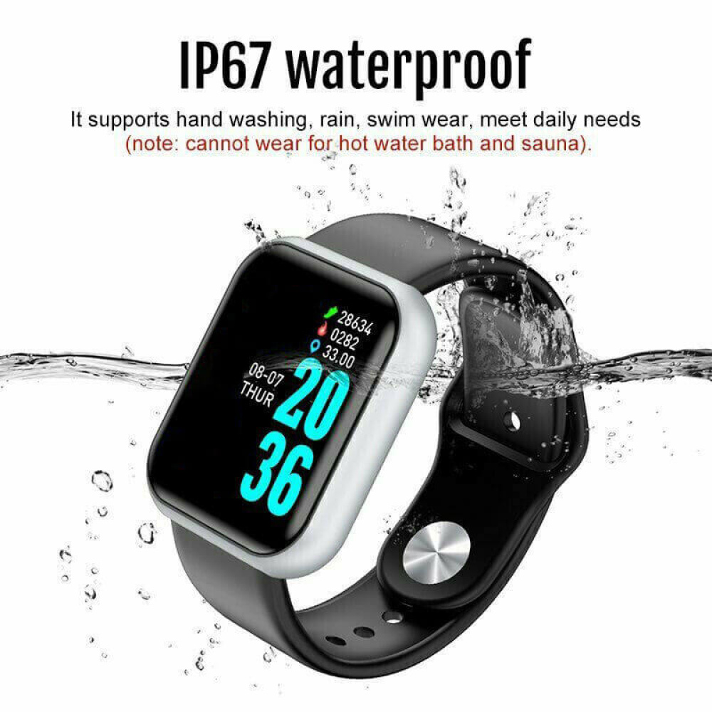 Y68 fitness band waterproof smart watch