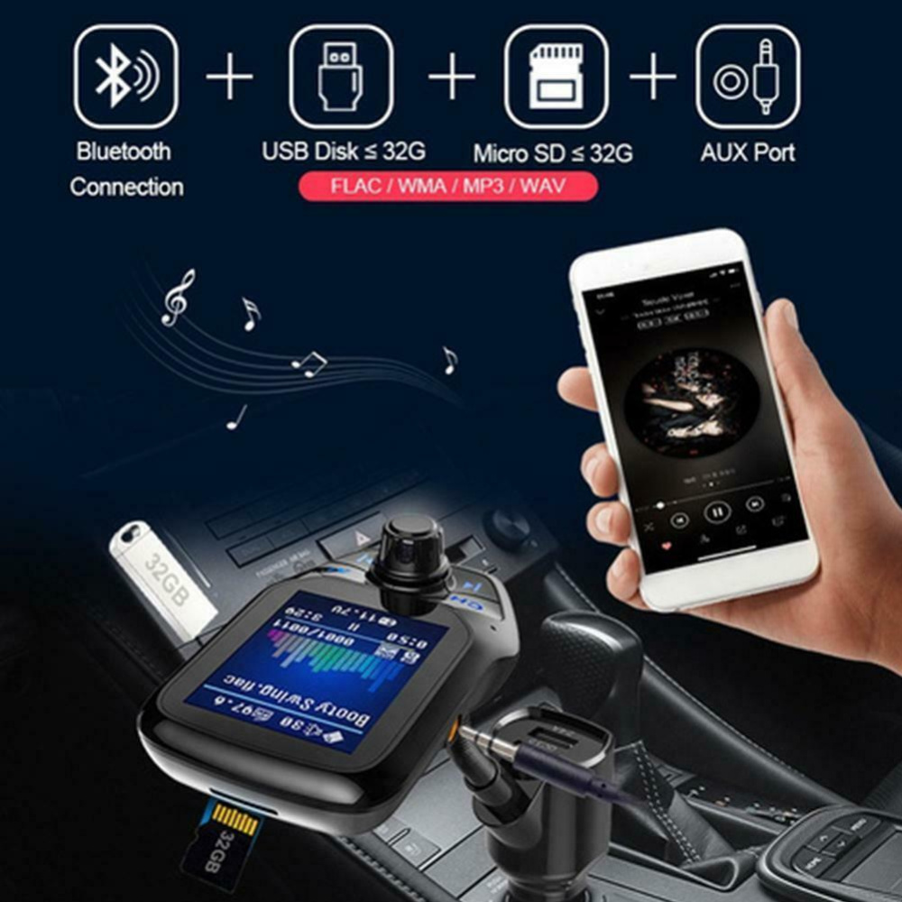 T43 FM Transmitter Bluetooth 5 Radio Handsfree Car Kit